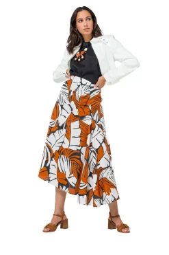 New 1701-39 / Asymmetrische Rok In Katoen Vrouwen Rokken