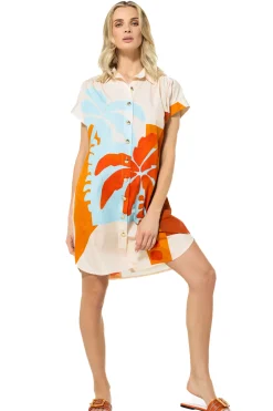 Discount 3170-89 / Comfortabele Rechtvallende Hemdjurk Vrouwen Jurken