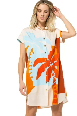 Discount 3170-89 / Comfortabele Rechtvallende Hemdjurk Vrouwen Jurken