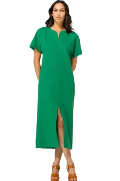 Hot 1124-62 / Comfortabele Rechtvallende Midi Jurk Vrouwen Jurken