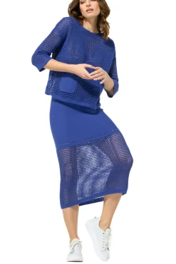 Best 3213-26 / Doorzichtige Gehaakte Lange Pull Vrouwen Pulls