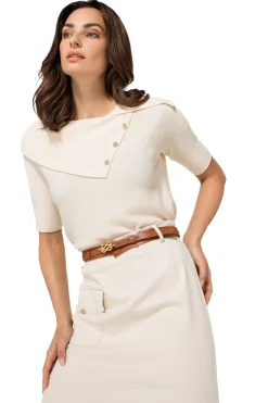 1245-34 / Elegante Fijn Gebreide Pull Vrouwen Pulls