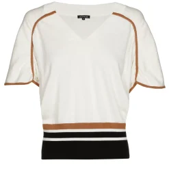 1251-39 / Fijn Gebreide Pull Met Mouweffect Vrouwen Pulls