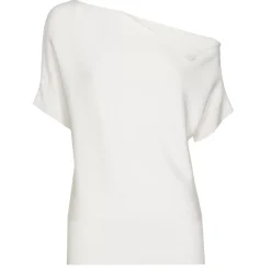 1246-91 / Fijn Gebreide Top Met Schoudereffect Vrouwen Pulls