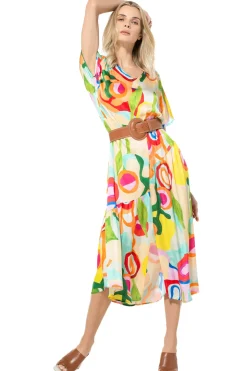 Outlet 3166-79 / Frivole Midi Jurk Vrouwen Jurken