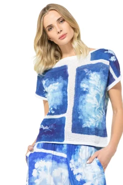 Hot 3203-29 / Half Doorzichtige Gebreide Pull Vrouwen Pulls