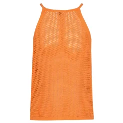 Online 3200-55 / Half Doorzichtige Gebreide Top Vrouwen Pulls