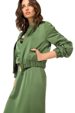 Discount 1867-61 / Korte Shiny Bombervest Vrouwen Vesten