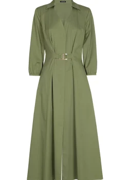 Outlet 1167-60 / Licht Aansluitende Midi Jurk Met Stretch Vrouwen Jurken