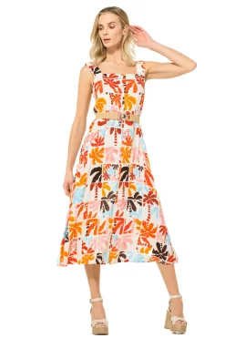Clearance 3169-89 / Luchtige Bain De Soleil Jurk Vrouwen Jurken