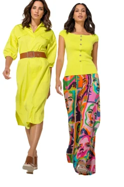 Hot 1177-80 / Rechtvallende Jurk In Stretch Vrouwen Jurken