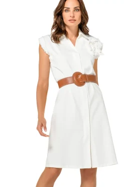 New 1113-91 / Rechtvallende Jurk Met Stretch Vrouwen Jurken