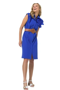 Clearance 1113-27 / Rechtvallende Jurk Met Stretch Vrouwen Jurken