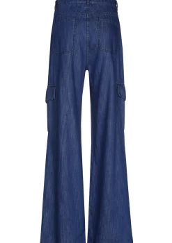 Best 1512-24 / Soepelvallende Cargojeans, Wijd Been, Normal Waist Vrouwen Broeken
