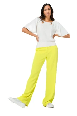 1521-80 / Soepelvallende Citylook Broek, Recht Been, Normal Waist Vrouwen Broeken