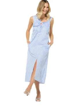 3178-24 / Zomerse Katoenen Midi Jurk Vrouwen Jurken